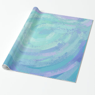 Textured Glacier Blue Wrapping Paper