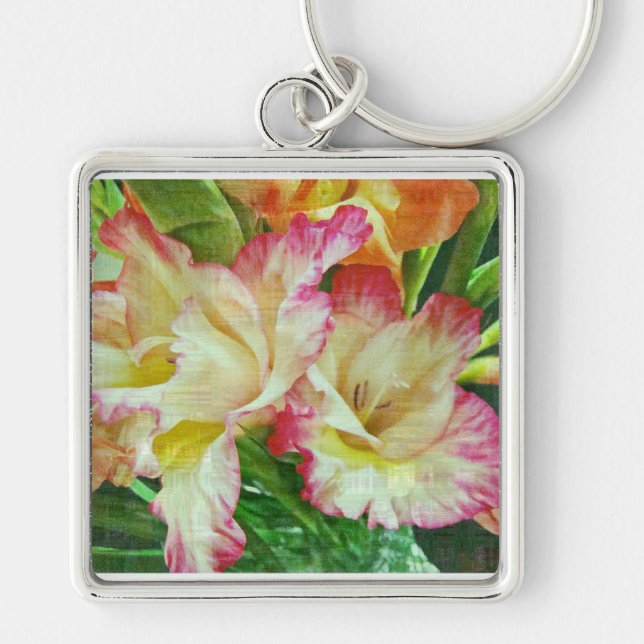 Textured Gladiola Key Ring (Front)