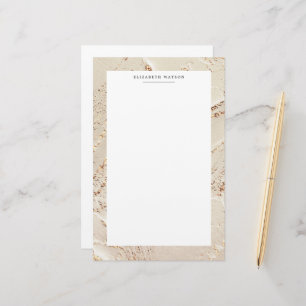 Textured Gold Faux Foil Monogram Stationery