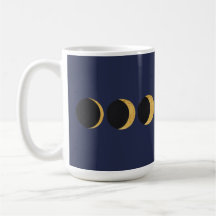 Textured gold moon phases on a dark navy night sky