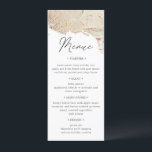 Textured Gold Wedding Dinner Menu Card<br><div class="desc">Our ''Textured Gold Wedding'' collection features a variety of products with textured gold faux foil in an elegant layout for year round weddings. All script is in a combination of serif and script font. Check our store for more matching items from this collection.</div>
