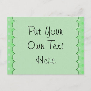 Textured Green Dots Pattern Postcard
