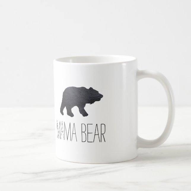 Textured Grey Bear Coffee Mug (Right)