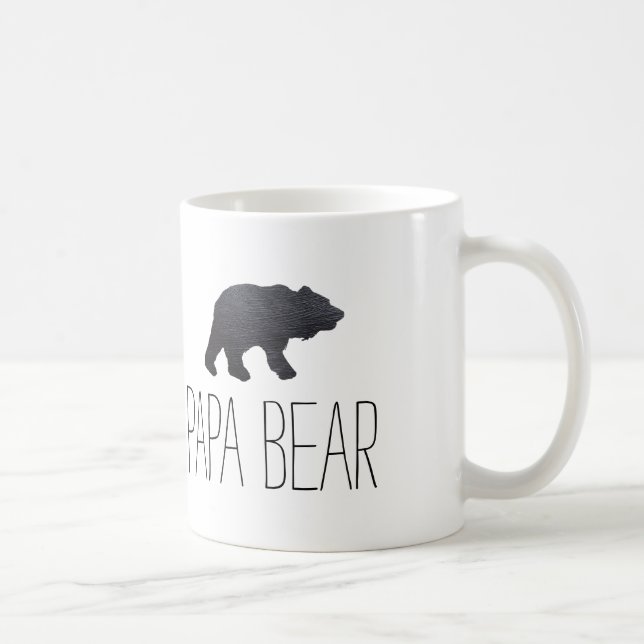 Textured Grey Bear Coffee Mug (Right)
