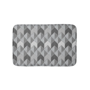 Textured grey geometric.  bath mat