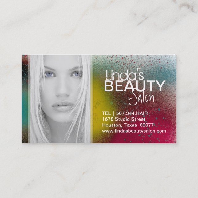 TEXTURED HAIR SALON AND SPA BUSINESS CARD (Front)