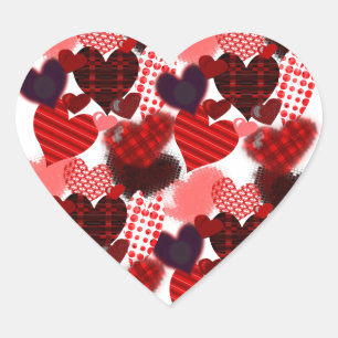 Textured Heart Collage Sticker