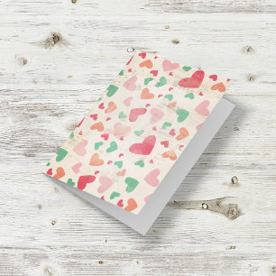 Textured Hearts Pattern Card