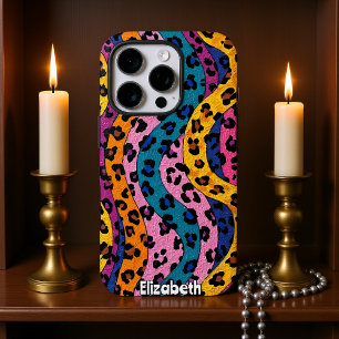 Textured Jungle: Swirling Leopard Print iPhone 16 Pro Case