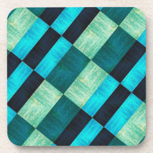 Textured look of wood coaster set