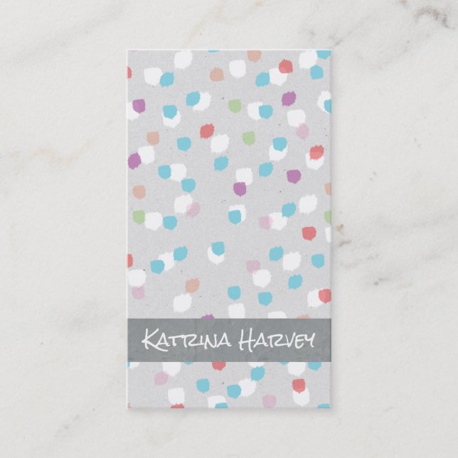 Textured Marks (fruity) Business Card (Front)