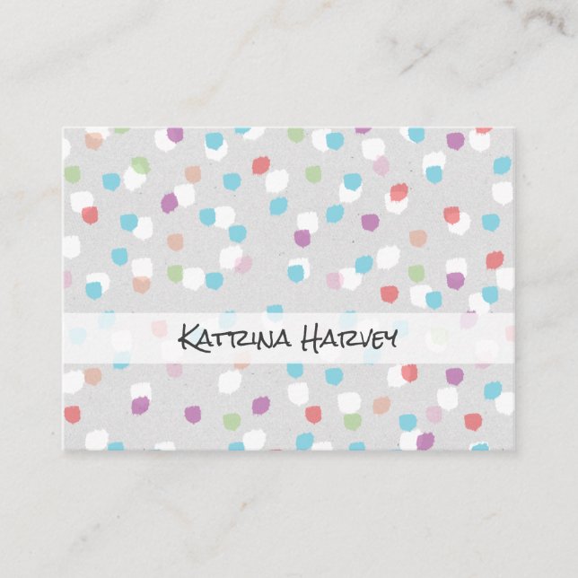 Textured Marks (fruity) Business Card (Front)