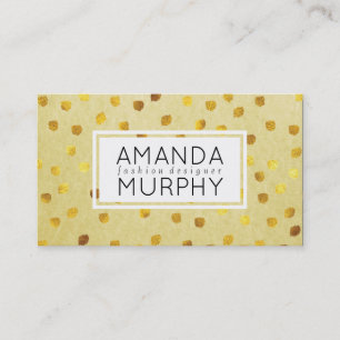 Textured Marks (gold) / Yellow Business Card