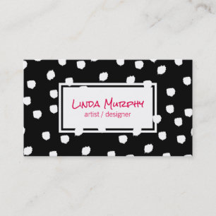 Textured Marks (white) / Expressive Business Card