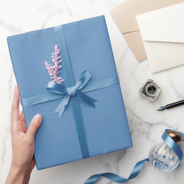 Textured Medium Blue Wrapping Paper (Gifting)
