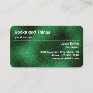 Textured Metallic Emerald Green Foil Business Card