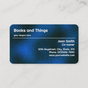 Textured Metallic Navy Blue Foil Business Card