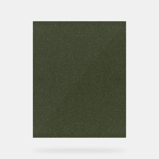 Textured Moss Green Acrylic Sign – Customisable (Front)
