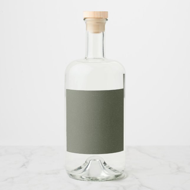 Textured Moss Green Bottle Label – Customisable (Front)