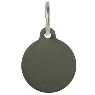 Textured Moss Green Custom Pet Tag