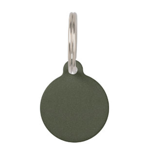 Textured Moss Green Custom Round Pet Tag