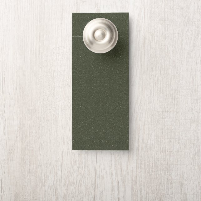 Textured Moss Green Door Hanger – Customisable (On Knob)