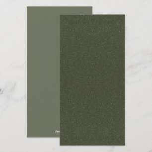 Textured Moss Green Flat Holiday Card – Customise