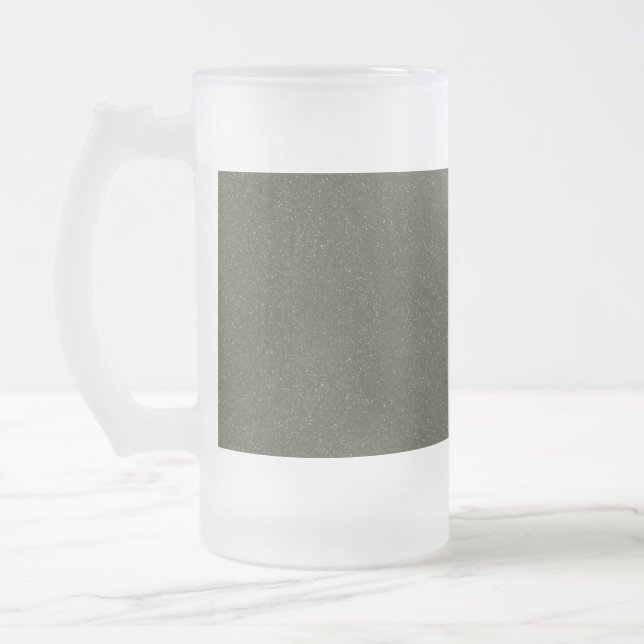 Textured Moss Green Frosted Beer Mug – Customise (Left)