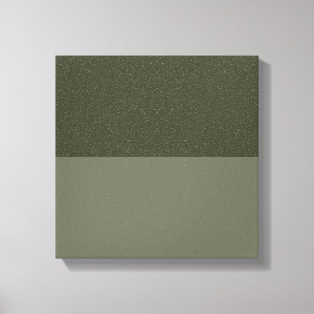 Textured Moss Green Grounded Canvas Print (Custom) (Front)