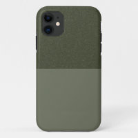 Textured Moss Green iPhone 11 Case – Split Design