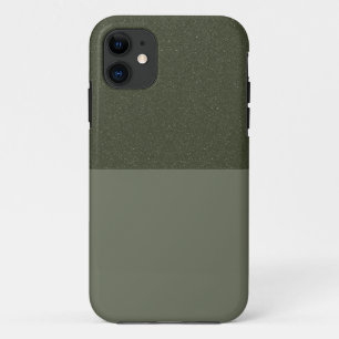 Textured Moss Green iPhone 11 Case – Split Design