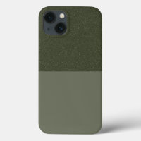 Textured Moss Green iPhone 13 Case – Customisable