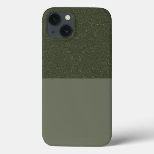 Textured Moss Green iPhone 13 Case – Customisable