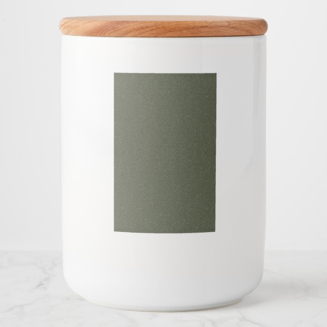 Textured Moss Green Label Ceramic Jar – Customise (Front)