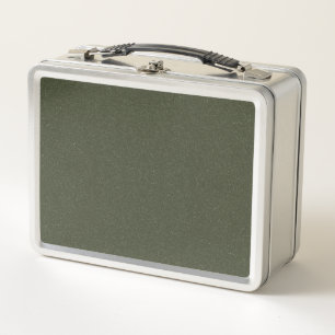 Textured Moss Green Metal Lunchbox – Customisable