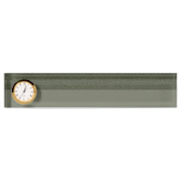 Textured Moss Green Office Clock Desk Nameplate