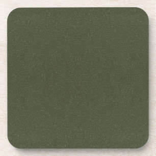 Textured Moss Green Party Hard Plastic Coaster