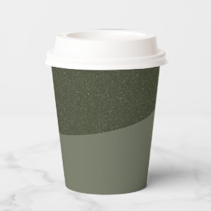 Textured Moss Green Party Paper Cup – Customisable