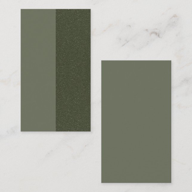 Textured Moss Green Promo Discount Card - Custom (Front/Back)