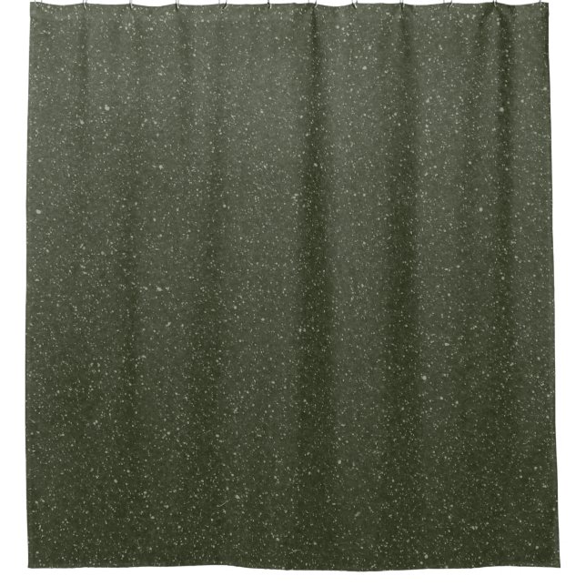 Textured Moss Green Shower Curtain – Customisable (Front)