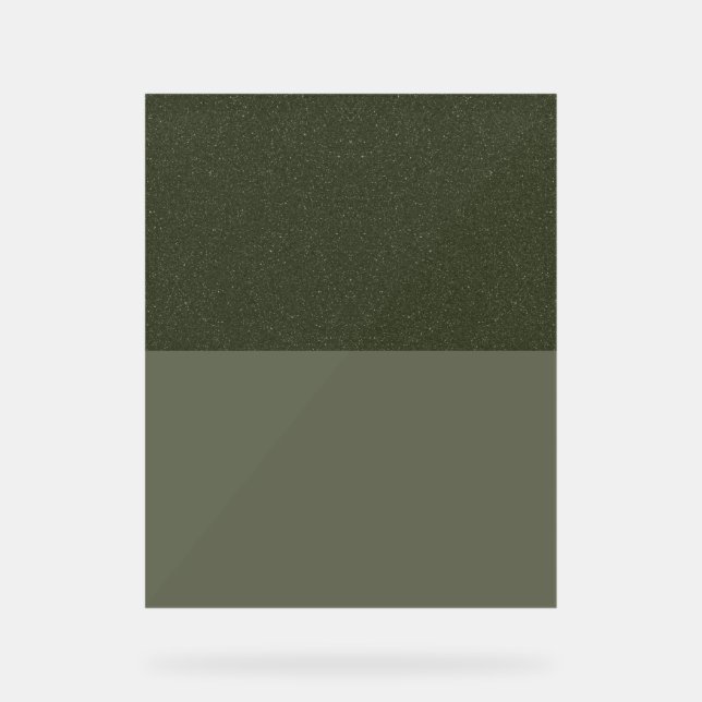 Textured Moss Green Top Acrylic Sign – Customise (Front)