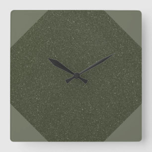 Textured Moss Green Wall Clock