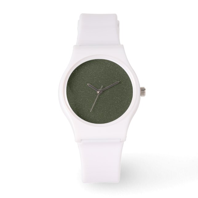 Textured Moss Green Watch – Customisable Face (Front)