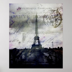 Textured Paris Poster