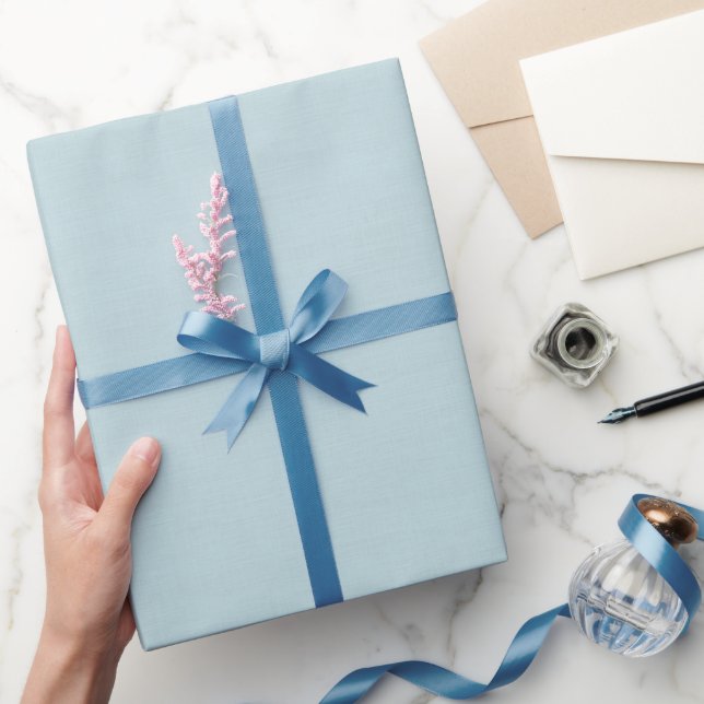 Textured Pastel Blue Wrapping Paper (Gifting)