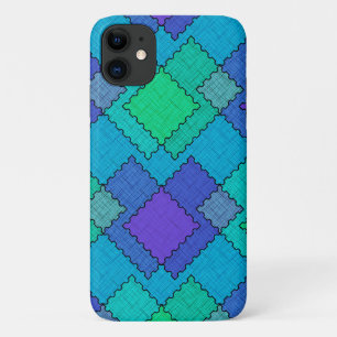 Textured patches multicolored strokes iPhone 11 case