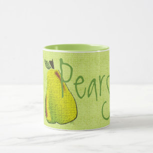 Textured Pears (lime) Mug