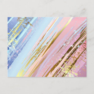 Textured Pink Background Announcement Postcard