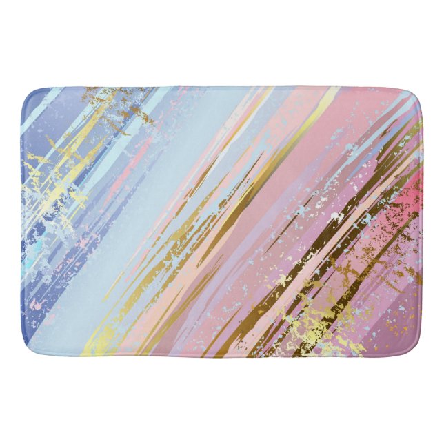 Textured Pink Background Bath Mat (Front)