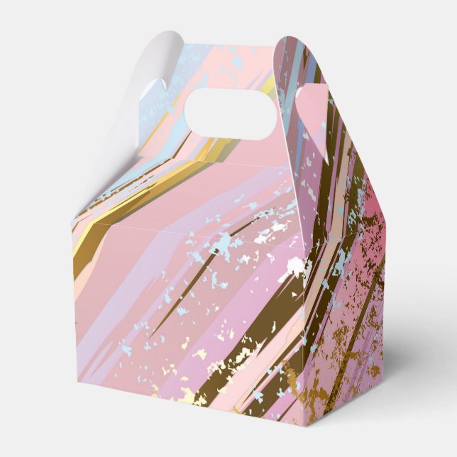 Textured Pink Background Favour Box (Front Side)